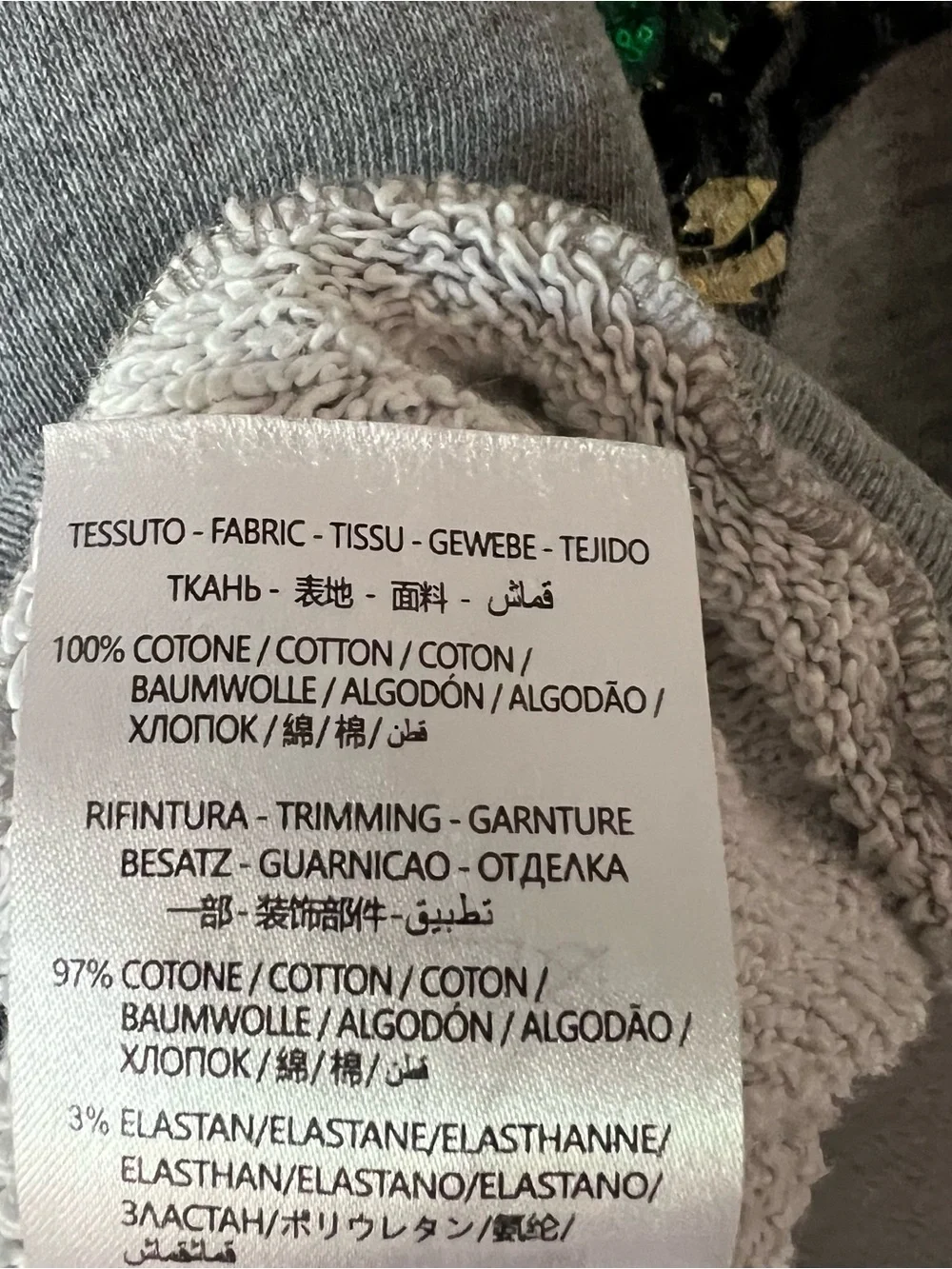 Gucci Grey Crewneck Sweater Multicolor Sequin embellish Tiger Graphic unisex XS